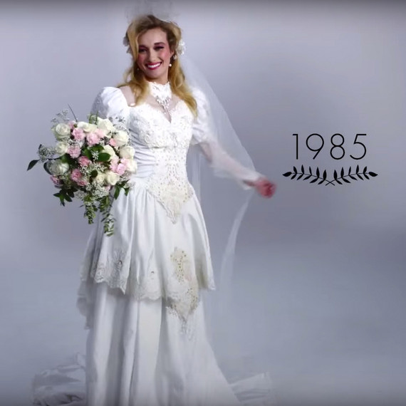 Watch 100 Years Of Wedding Dresses In Just 3 Minutes Martha 100 Years Wedding Dresses Viral Video 1985 0915