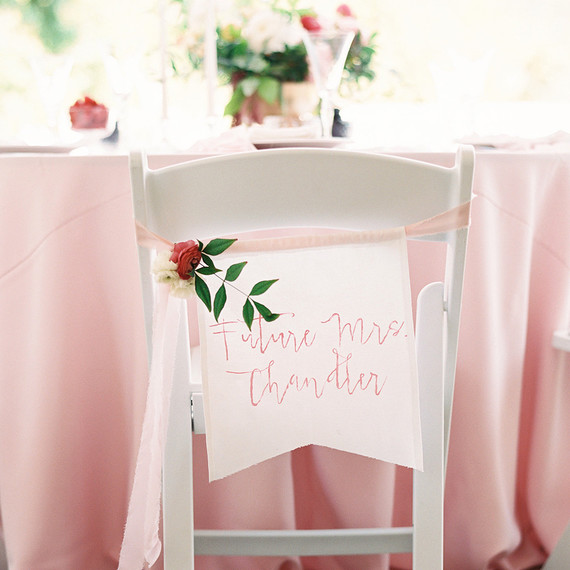 pink bridal shower seat label pink bridal shower seat label