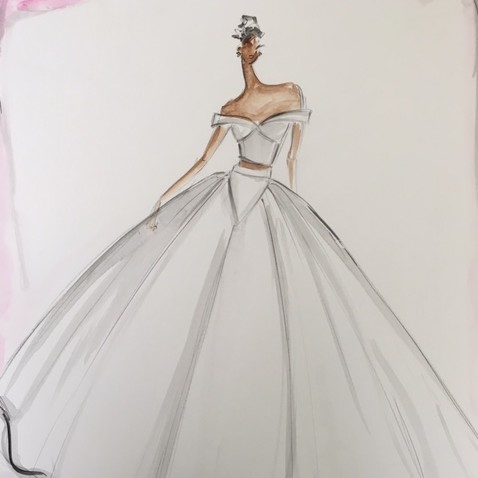 samira wiley wedding dress sketch samira wiley wedding dress sketch