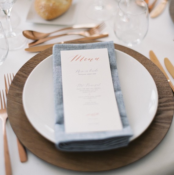 placesetting and menu placesetting and menu