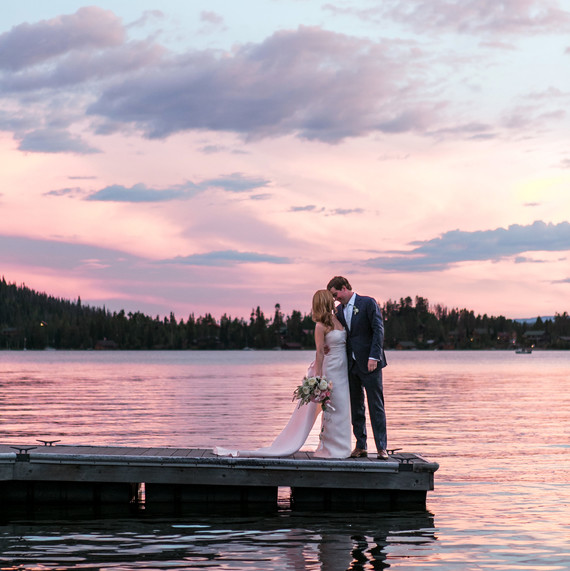 wedding couple sunset on lake wedding couple sunset on lake