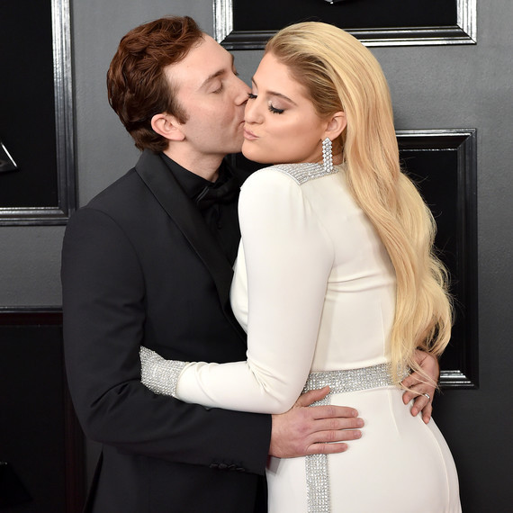 meghan trainor and daryl sabara grammys 2019 red carpet meghan trainor and daryl sabara grammys 2019 red carpet