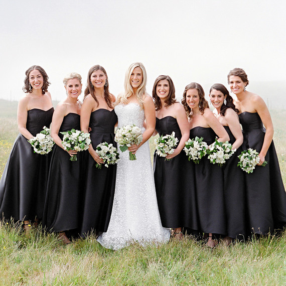 whitney zach wedding bridesmaids black strapless dresses whitney zach wedding bridesmaids black strapless dresses
