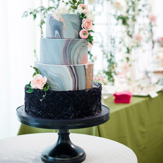 wedding party blue tiered cake wedding party blue tiered cake