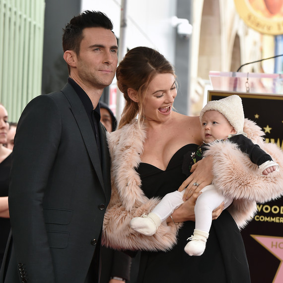Adam Levine with Behati Prinsloo and Dusty Rose Adam Levine with Behati Prinsloo and Dusty Rose