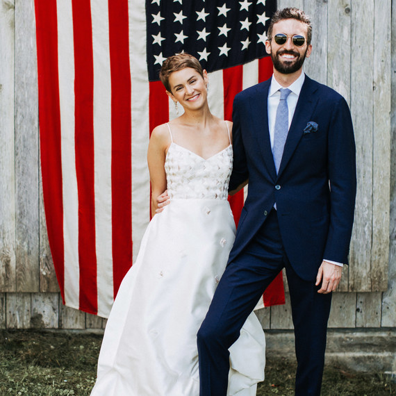 lizzie fortunato wedding photo american flag couple lizzie fortunato wedding photo american flag couple