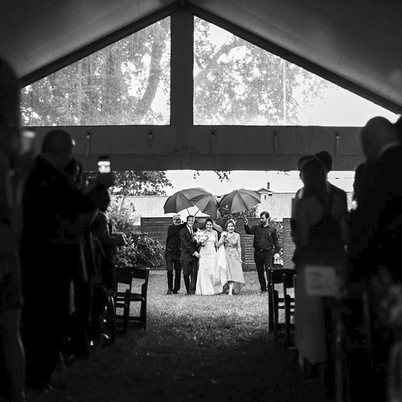 rainy wedding processional bride entrance rainy wedding processional bride entrance