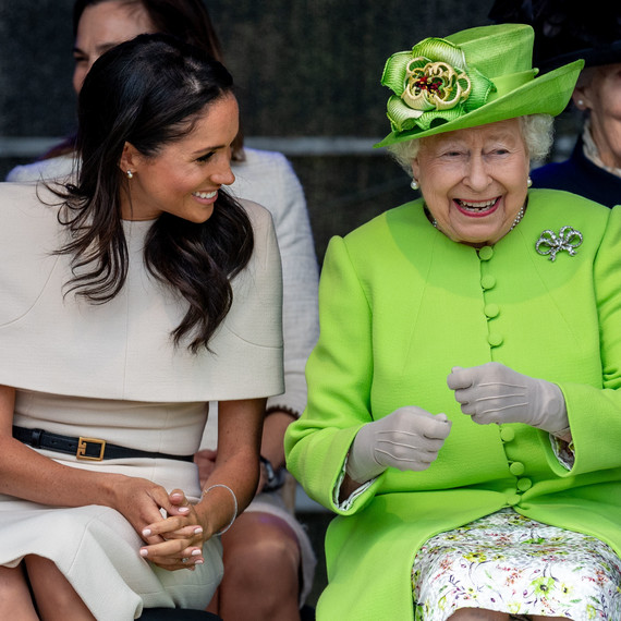 Queen Elizabeth and Meghan Markle Cheshire Queen Elizabeth and Meghan Markle Cheshire