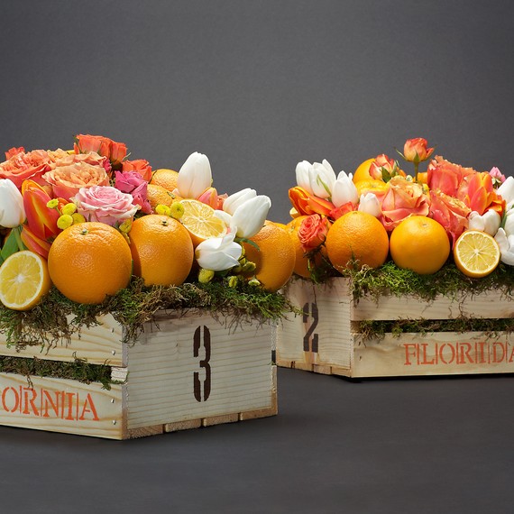citrus centerpieces orange blossoms table numbers box citrus centerpieces orange blossoms table numbers box