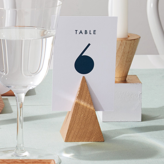Geometric Table Number Holders Martha Weddings Wooden Block Table Setting Numbers 254 D111930