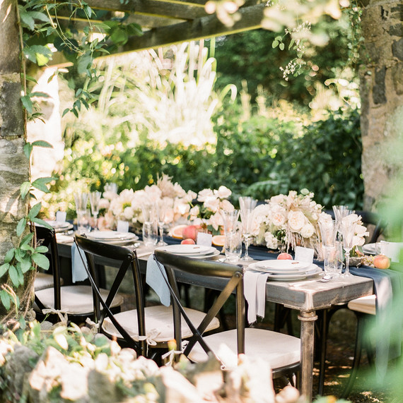 Navy and White Wedding inspiration Shoot at Wave Hill, Table Navy and White Wedding inspiration Shoot at Wave Hill, Table