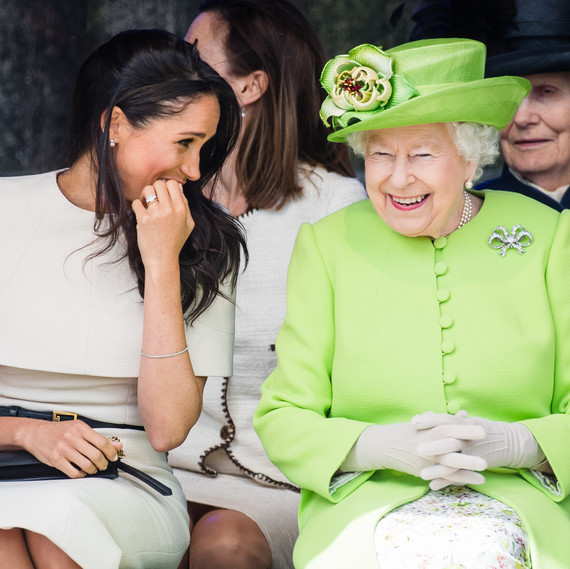 Queen Elizabeth and Meghan Markle Cheshire Queen Elizabeth and Meghan Markle Cheshire