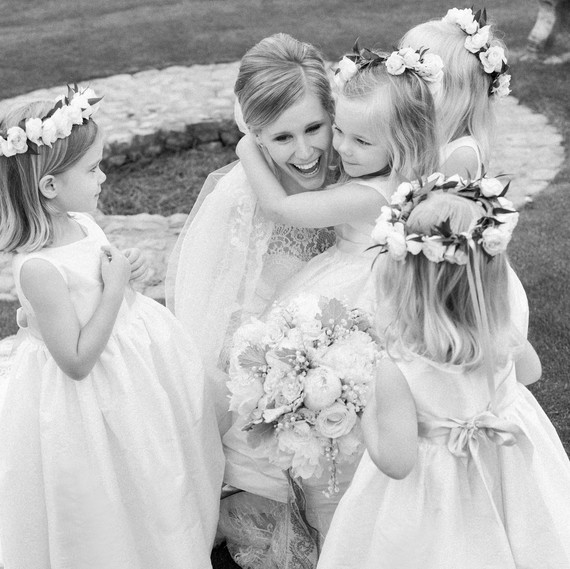 bride and flower girls bride and flower girls