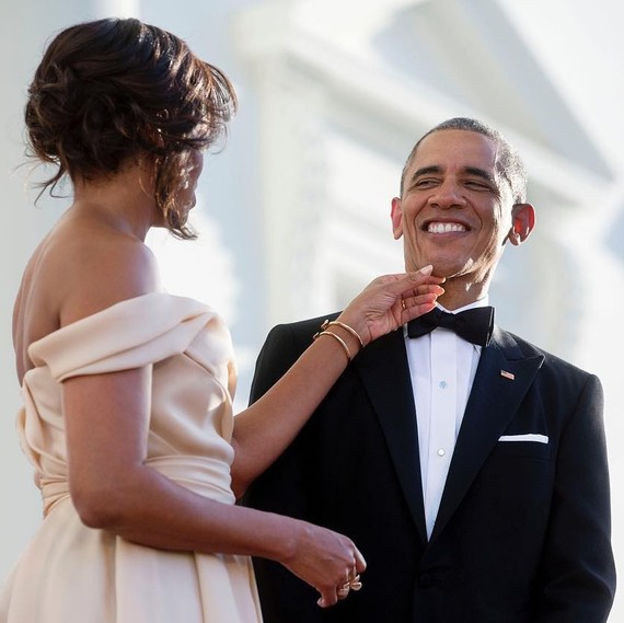Michelle and Barack Obama at State Dinner in Singapore Michelle and Barack Obama at State Dinner in Singapore