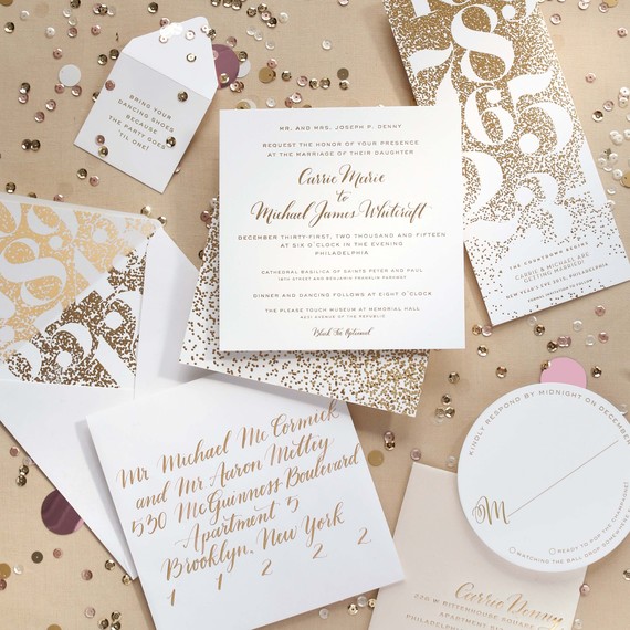 New Years Eve wedding stationery New Years Eve wedding stationery
